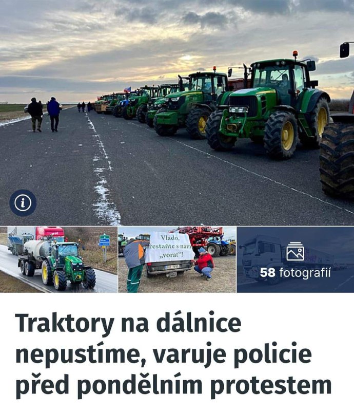 Bude policie střílet?"Kvůli rozsáhlým protestům zemědělců hrozí v Praze v pondělí d...