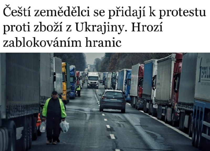 🇨🇿🖕🇺🇦I Češi se bouří proti Ukrajincům: farmáři se připojují k blokování hr...