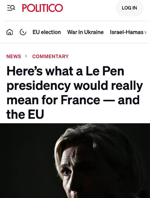 🐦‍⬛️🇫🇷 Marine Le Penová řekla Politico, že nebude podporovat Ukrajinu, pokud se st...