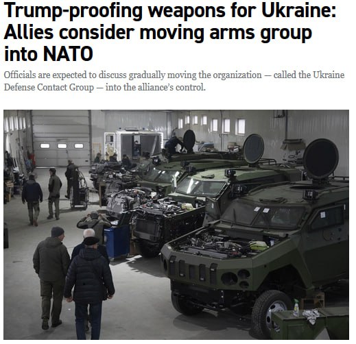 🤨 NATO pracuje na myšlence pětiletého balíčku pomoci pro Ukrajinu v hodnotě až 100 miliard...