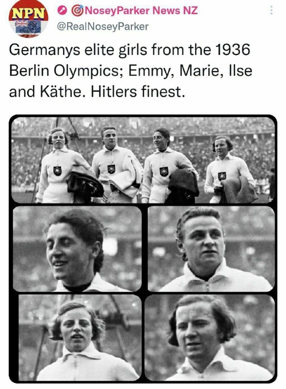 ⚠️Německé elitní dívky na olympijských hrách v Berlíně v roce 1936;Emmy, Marie, Ilse a K...