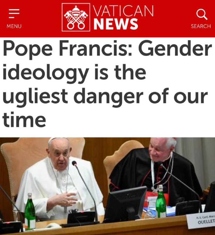 „Papež František: Genderová ideologie je nejstrašnějším nebezpečím naší doby“: Papež...