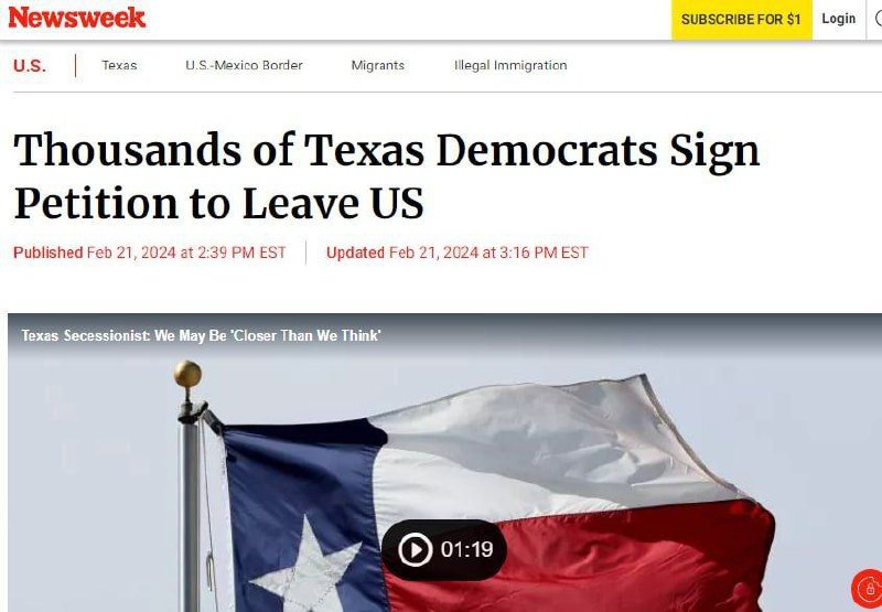 Více než 170 000 Texasanů podepsalo petici za odtržení od Spojených států.Hnutí za oddělen...