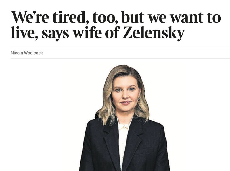 🤡 Zelenskaja přiznala, že její manžel byl unavený a pohrozila západním sponzorům, že uko...